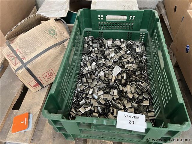 Partij metalen verzegelclips en rol omsnoeringsband - afbeelding 1 van  3