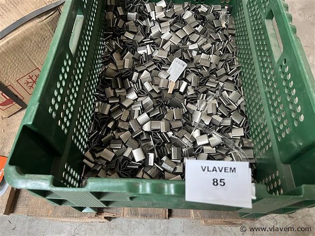 Partij metalen verzegelclips en rol omsnoeringsband - afbeelding 1 van  3