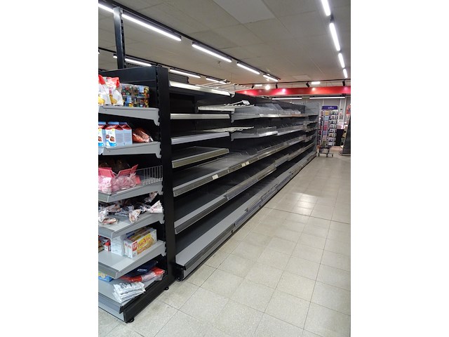 Partij metalen winkelrekken + losse onderdelen - afbeelding 5 van  10