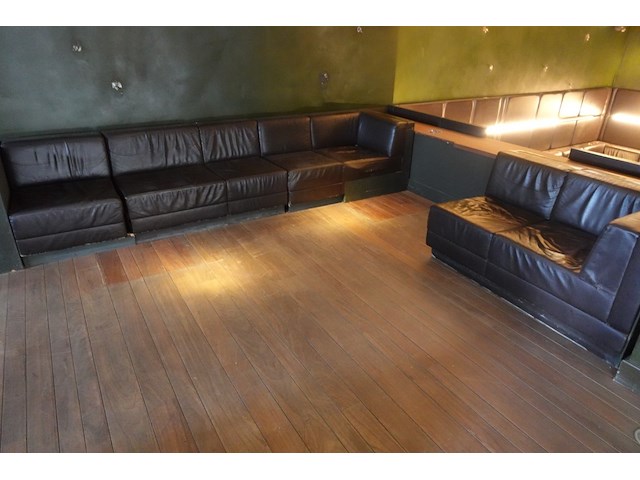 Partij modulairbare lederen zetels - afbeelding 1 van  6