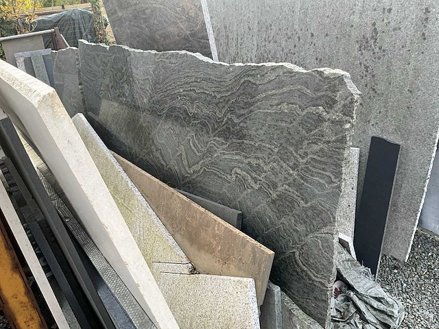 Partij natuurstenen bladen - afbeelding 5 van  40