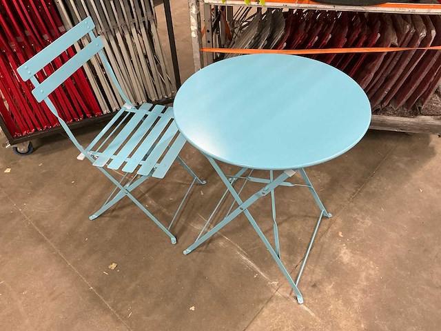 Partij opklapbare bistrostoelen en bistrotafels - afbeelding 4 van  5