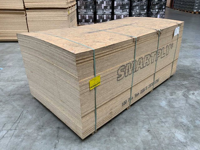 Partij osb 3 plaat 2370x1250x9mm (100x) nieuw - afbeelding 1 van  1