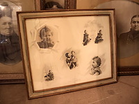 Partij oude zwart wit famillie foto's plm8 - afbeelding 4 van  10