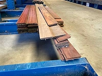 Partij padouk tand/groef gevelbekleding - afbeelding 2 van  5