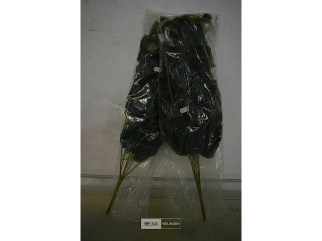 Partij plastieken decoratie bladeren - afbeelding 1 van  3