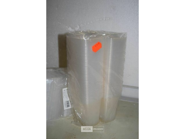 Partij plastieken potjes me deksels - afbeelding 2 van  2