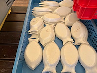 Partij porselein potjes en schoteltjes - afbeelding 4 van  5