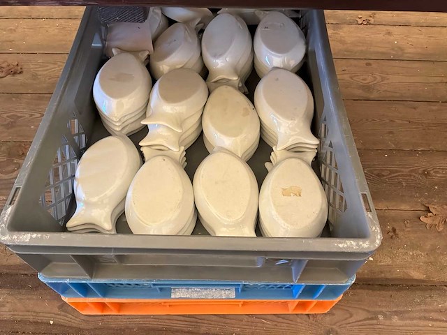 Partij porselein potjes en schoteltjes - afbeelding 5 van  5