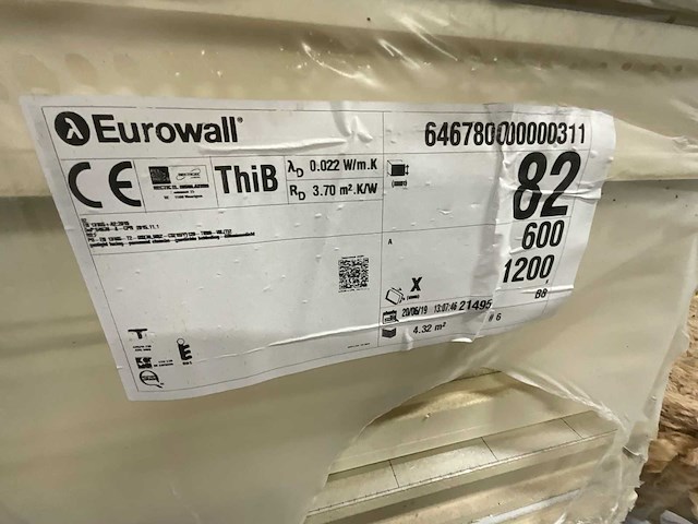 Partij recticel eurowall isolatiepanelen (82mm) + houtwolisolatie en plaatmateriaal - afbeelding 2 van  5