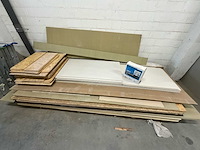 Partij restpartij plaatmateriaal, parket en isolatie (mdf, osb, gips, eikenparket) - afbeelding 6 van  6