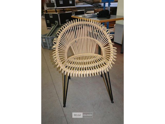 Partij rieten stoelen - afbeelding 3 van  5