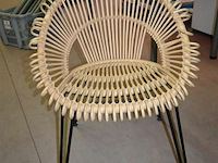 Partij rieten stoelen - afbeelding 3 van  5
