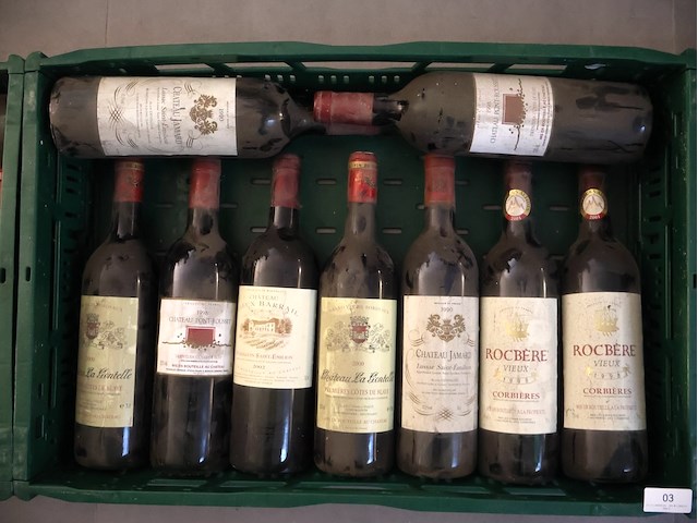 Partij rode wijn (x9) - afbeelding 1 van  5