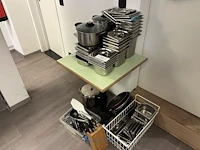 Partij rvs gastronormbakken en keukengerei