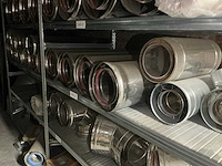 Partij rvs rookkanalen en accessoires - afbeelding 1 van  6
