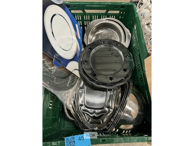 Partij rvs schotels diverse maten - afbeelding 2 van  3