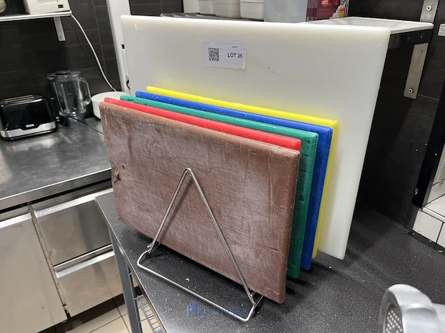 Partij snijplanken met houder - afbeelding 1 van  4