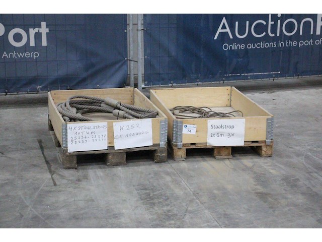 Partij staalstroppen 10t/4m; 1t/6m - afbeelding 1 van  1