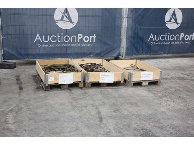 Partij staalstroppen 2t/10m; 2t/2m; 2t/1.5m - afbeelding 1 van  1