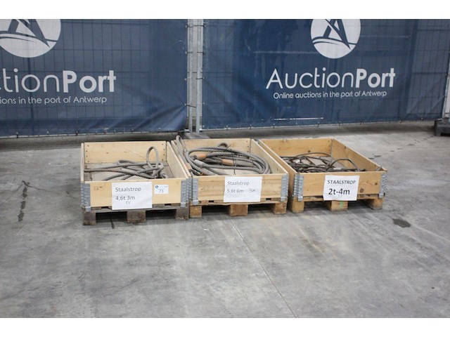 Partij staalstroppen 4.6t/3m; 5.6t/6m; 2t/4m - afbeelding 1 van  1