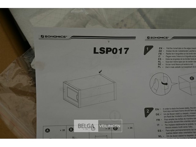 Partij stapelbare schoendozen in pvc - afbeelding 3 van  3