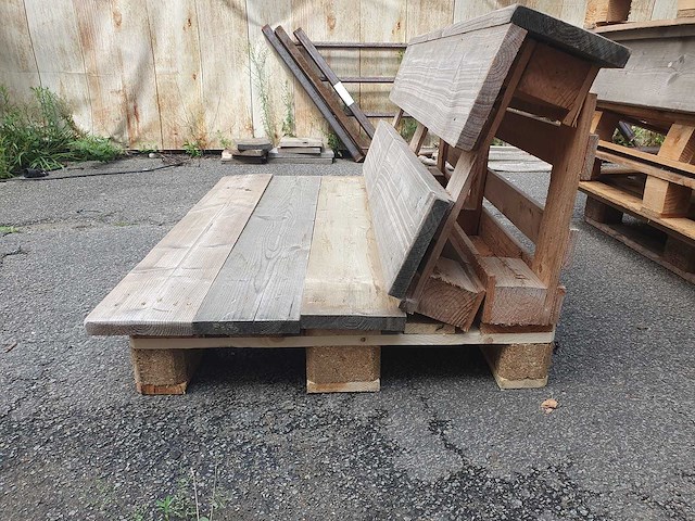 Partij steigerhout leuning voor palletbank (55x) - afbeelding 5 van  8