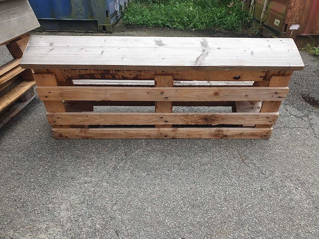 Partij steigerhout leuning voor palletbank (55x) - afbeelding 7 van  8