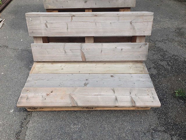 Partij steigerhout leuning voor palletbank (55x) - afbeelding 8 van  8