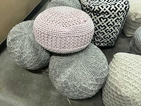 Partij stoffen zitpoefen (10x) - afbeelding 5 van  7