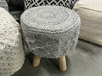 Partij stoffen zitpoefen (10x) - afbeelding 6 van  7