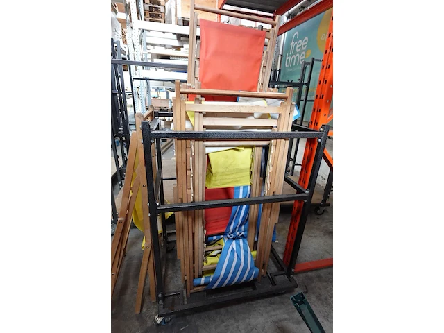 Partij strandstoelen + kar - afbeelding 1 van  3