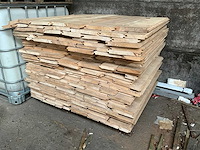 Partij tand- en groef houten planken (1 pallet) - afbeelding 4 van  6