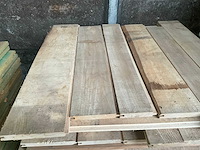 Partij tand- en groef houten planken (1 pallet) - afbeelding 4 van  7