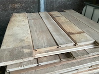 Partij tand- en groef houten planken (1 pallet) - afbeelding 7 van  7