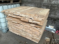 Partij tand- en groef houten planken (1 pallet) - afbeelding 3 van  6