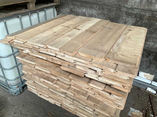 Partij tand- en groef houten planken (1 pallet) - afbeelding 5 van  6
