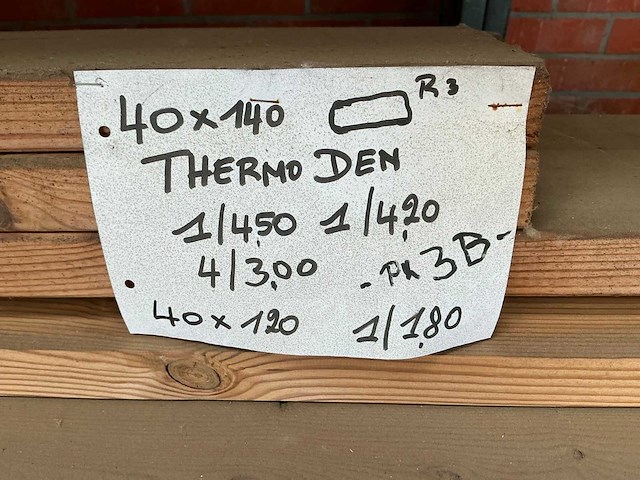 Partij thermowood dennen balken - afbeelding 9 van  9