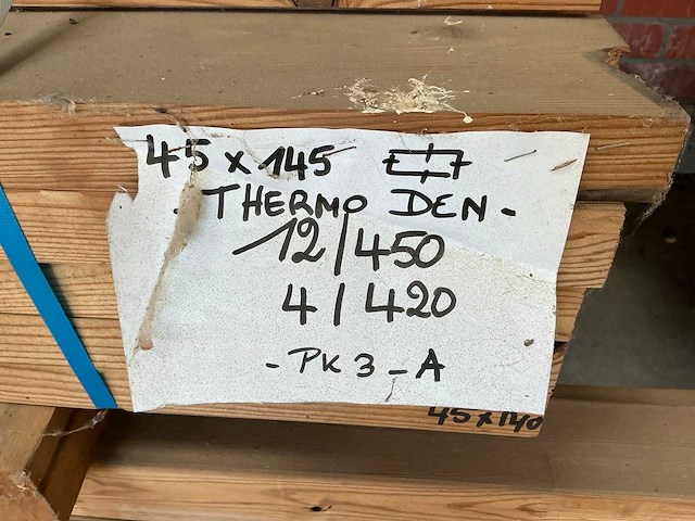 Partij thermowood dennen balken - afbeelding 8 van  9