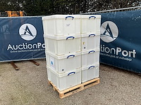 Partij transportkist 8x145l met deksel - afbeelding 1 van  1