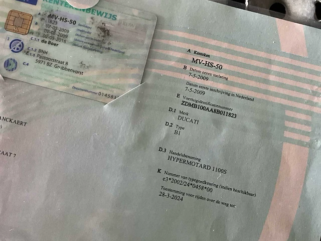 Partij van 9 ducati motorframes met bijhorende documenten/kentekenpapieren - afbeelding 2 van  15