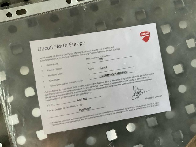 Partij van 9 ducati motorframes met bijhorende documenten/kentekenpapieren - afbeelding 6 van  15
