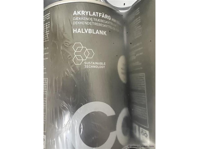 Partij verf, get. colr, kalkhvit, aan 1 liter per pot - afbeelding 5 van  6
