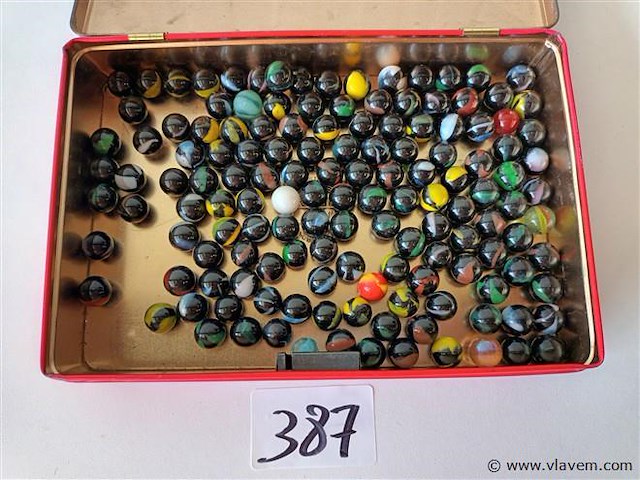 Partij vintage knikkers - afbeelding 1 van  3