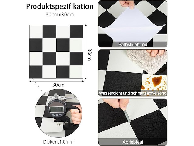 Partij vinyl kleeftegels totaal 125 pakken - afbeelding 1 van  2