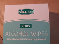 Partij viraqur alcohol doekjes/wipes 200 pcs per doosje aantal 40 doosjes. - afbeelding 1 van  7