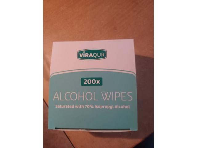 Partij viraqur alcohol doekjes/wipes 200 pcs per doosje aantal 40 doosjes. - afbeelding 5 van  7