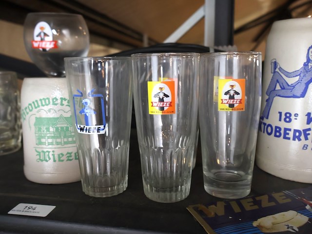 Partij wieze bierglazen (plm 18) - afbeelding 3 van  5