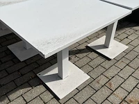 Partij witte terrastafels - afbeelding 3 van  4