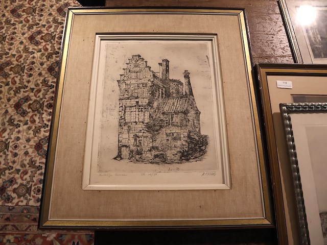 Partij zwart wit prenten (x5) - afbeelding 5 van  5